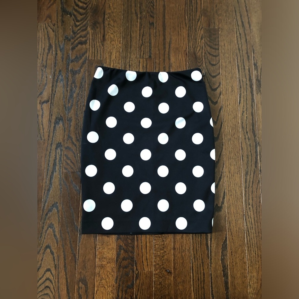 The Limited Women’s 2 Black/White Polka Dot Mini Business Pencil Skirt